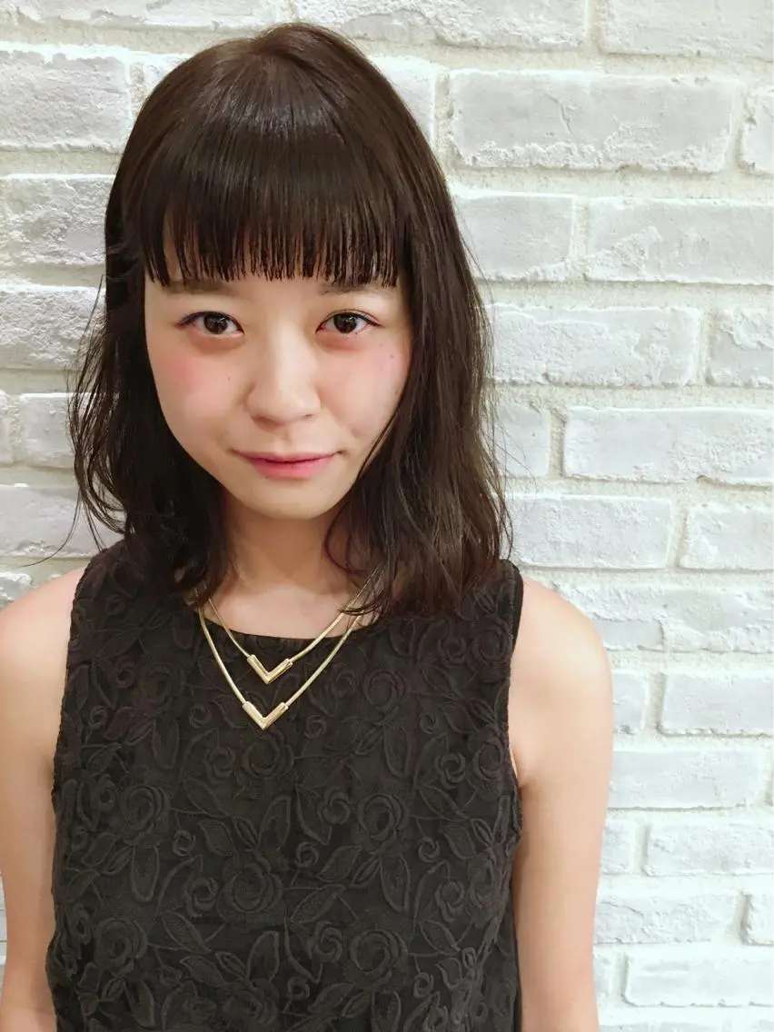 前髪カット✂︎+コテ巻きスタイリングの写真