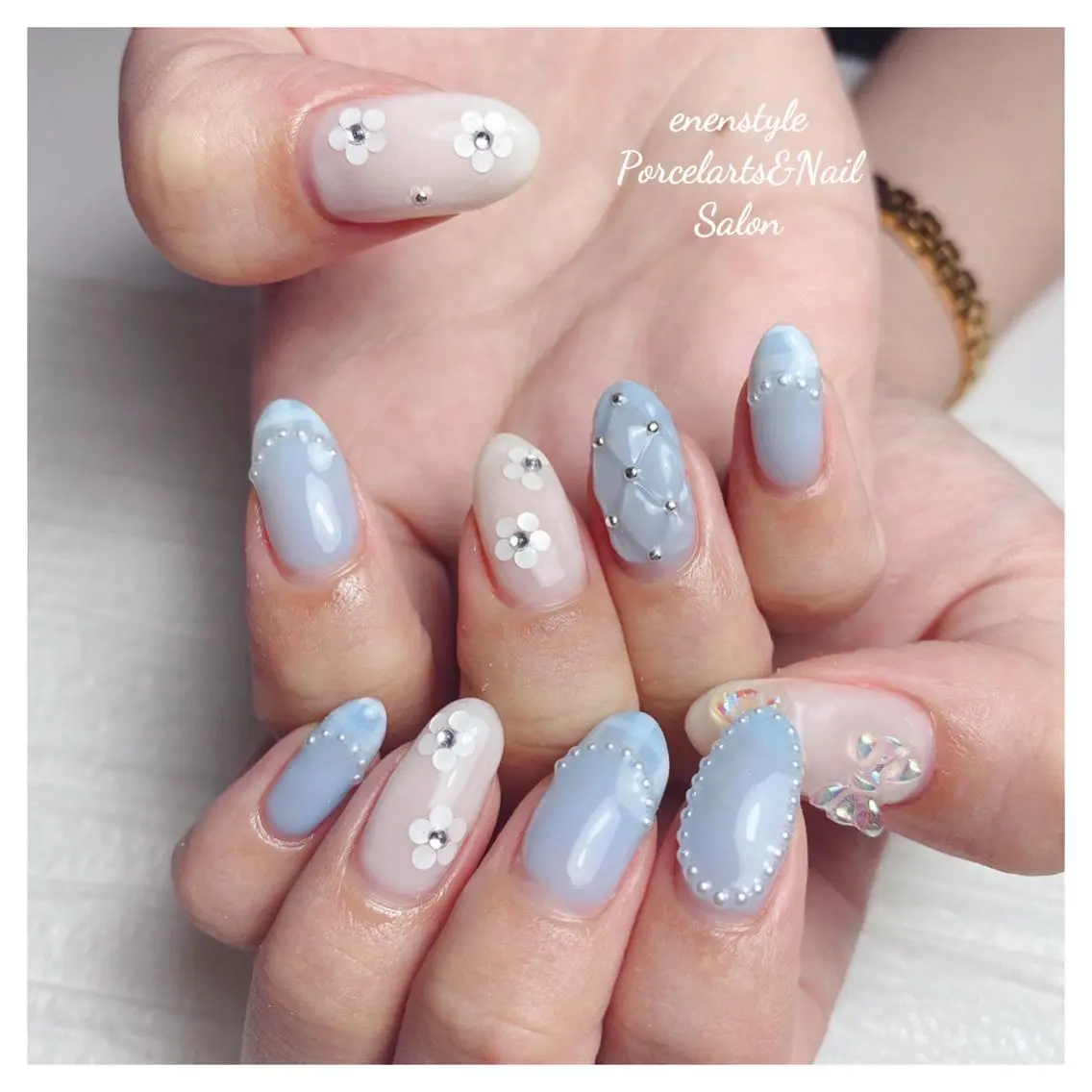 ミディアム ネイル 🐾enen style 🐾のネイルデザイン