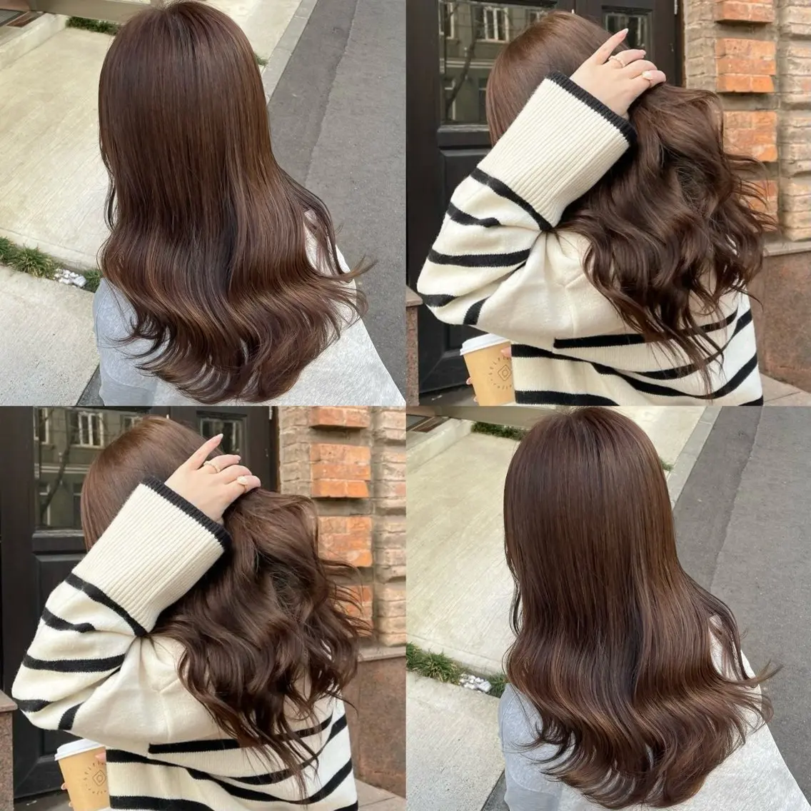 セミロング カラー カット ヘアカラー トリートメント ブリーチなしカラー kana🐱のヘアスタイル