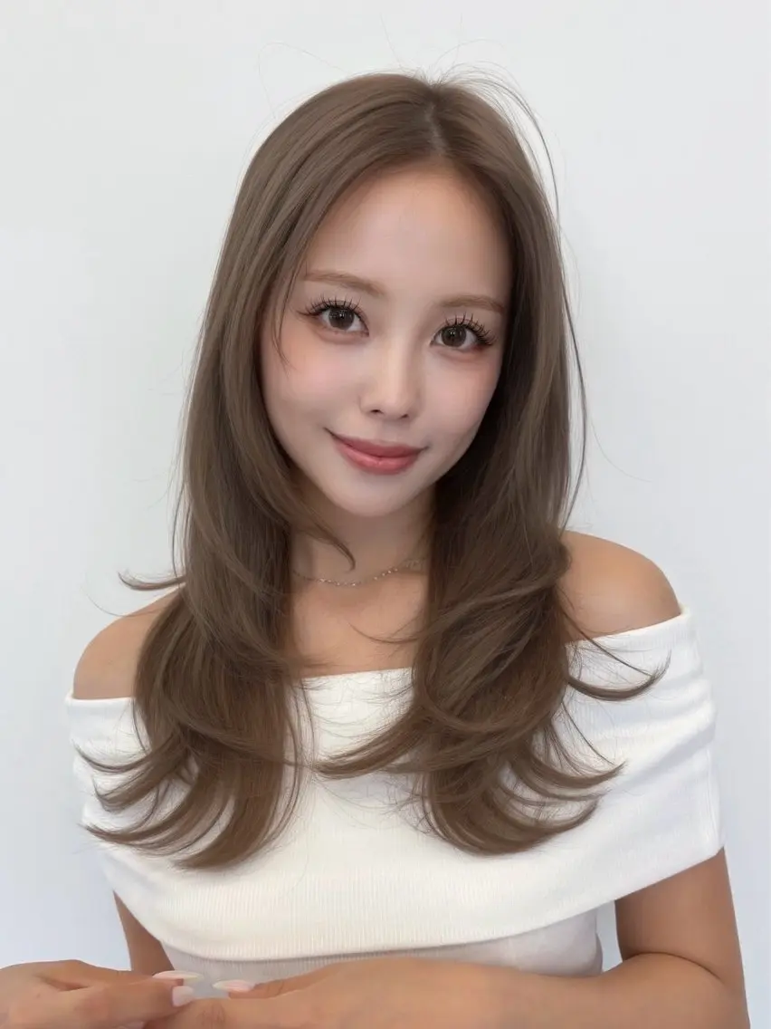 ロング カラー カット ヘアカラー トリートメント 松浦 よしきのヘアスタイル