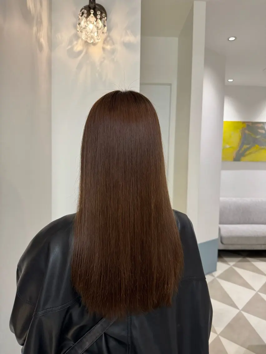 ロング 縮毛矯正 トリートメント 佐藤 天真のヘアスタイル