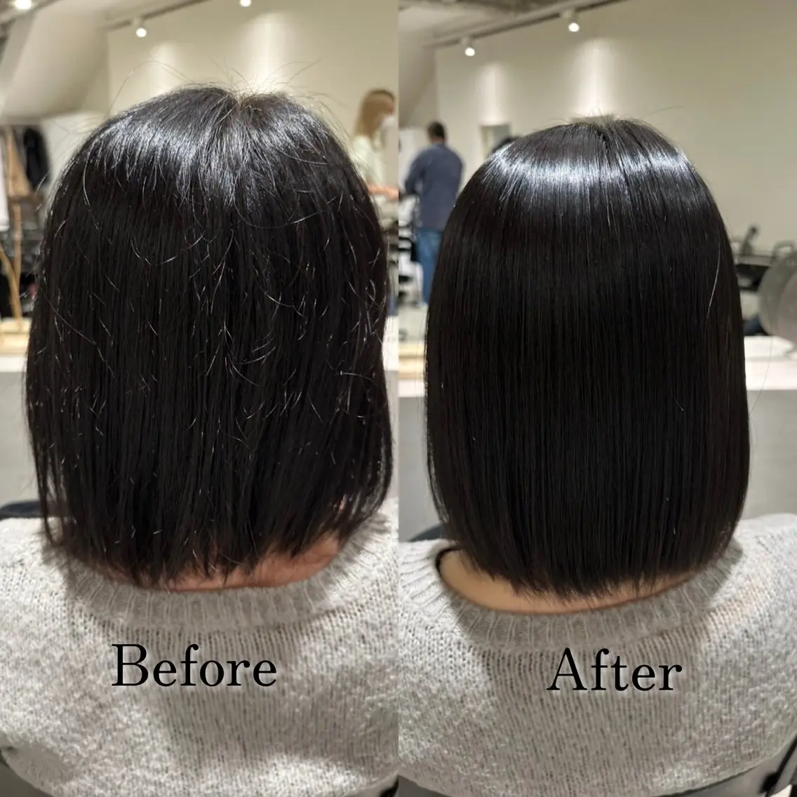 ミディアム 縮毛矯正 縮毛矯正 松岡 陸弥のヘアスタイル
