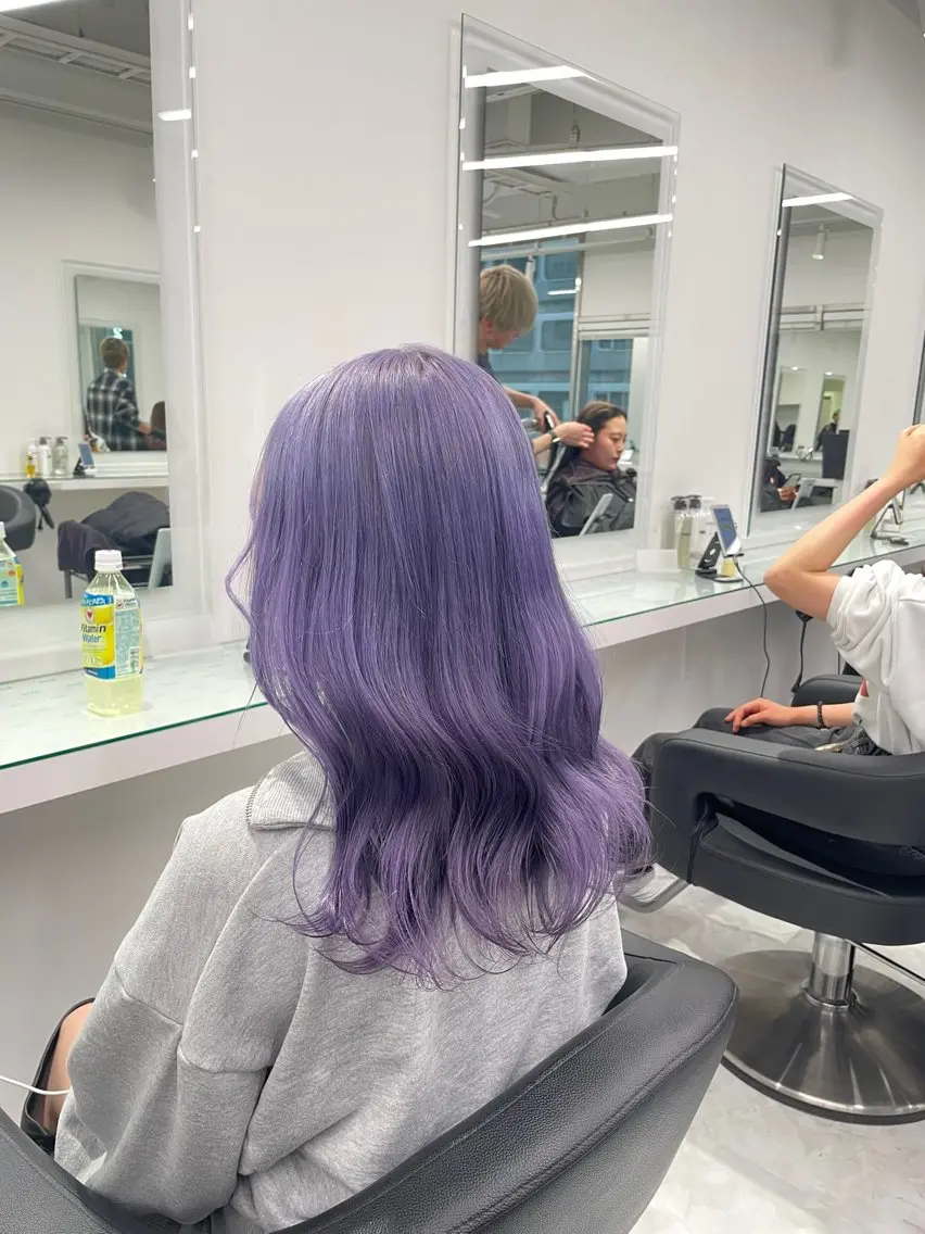 ロング カラー ヘアアレンジ ヘアカラー トリートメント ヘッドスパ ヘアセット ウルフカット×ハイ トーン職人🤍ゆうひのヘアスタイル