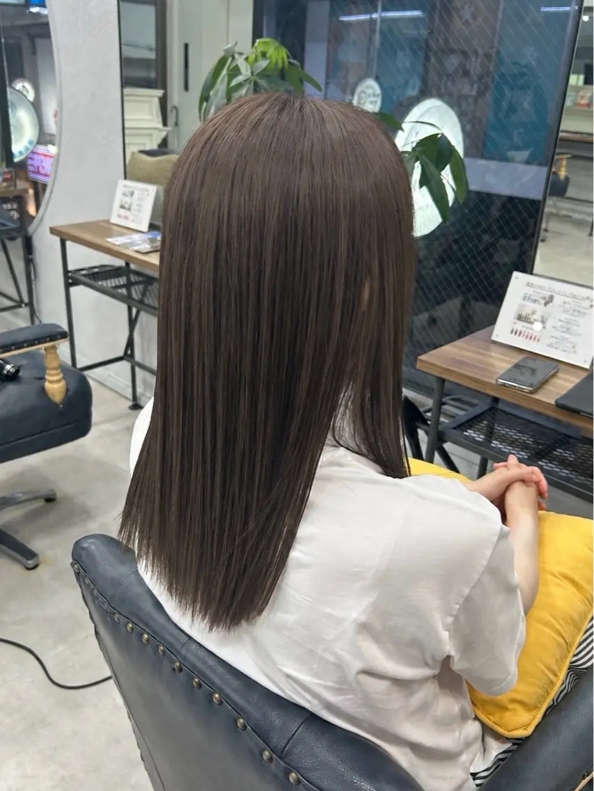 セミロング カラー ヘアカラー トリートメント ヘッドスパ 艶カラー/ヘッドスパ ✨Ayariのヘアスタイル