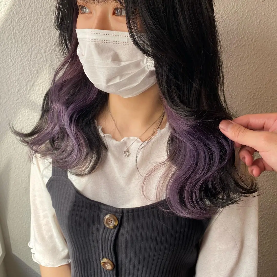 セミロング ヘアカラー あさだ しゅうたろうのヘアスタイル