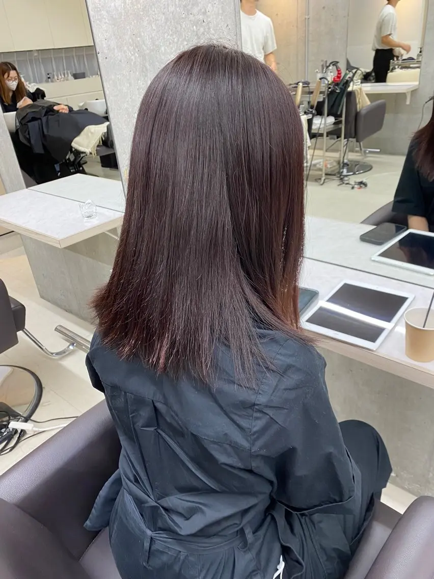 ミディアム カラー ラベンダーカラー ピンクカラー ピンクラベンダー うる艶ヘア♡韓国好き 透明感　shotaのヘアスタイル
