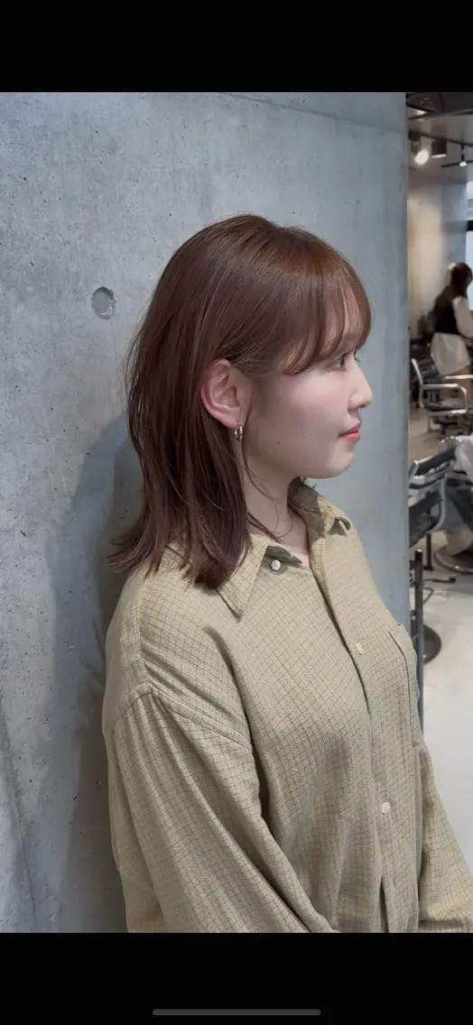 セミロング カラー パーマ ヘアカラー トリートメント 透明感カラー レイヤー/コウスケのヘアスタイル