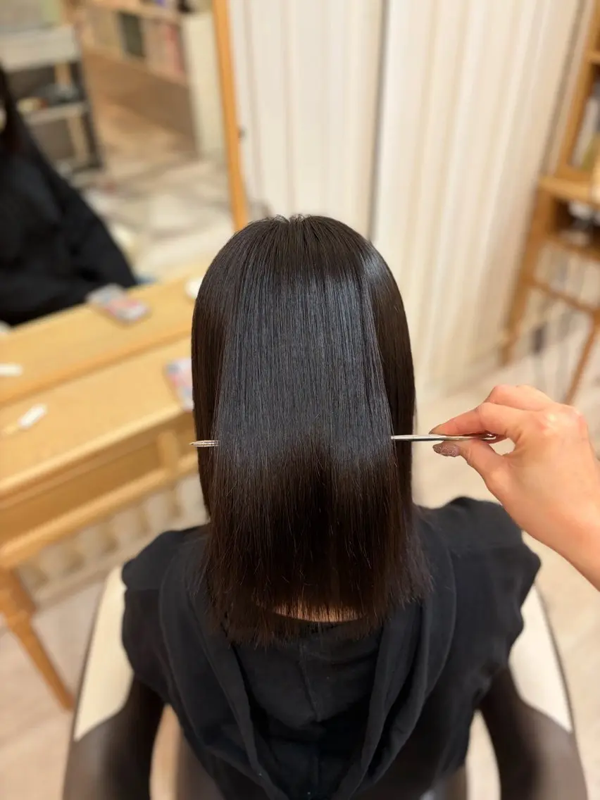 ミディアム トリートメント 縮毛矯正 トリートメント sakura / Ro ⟡.·のヘアスタイル