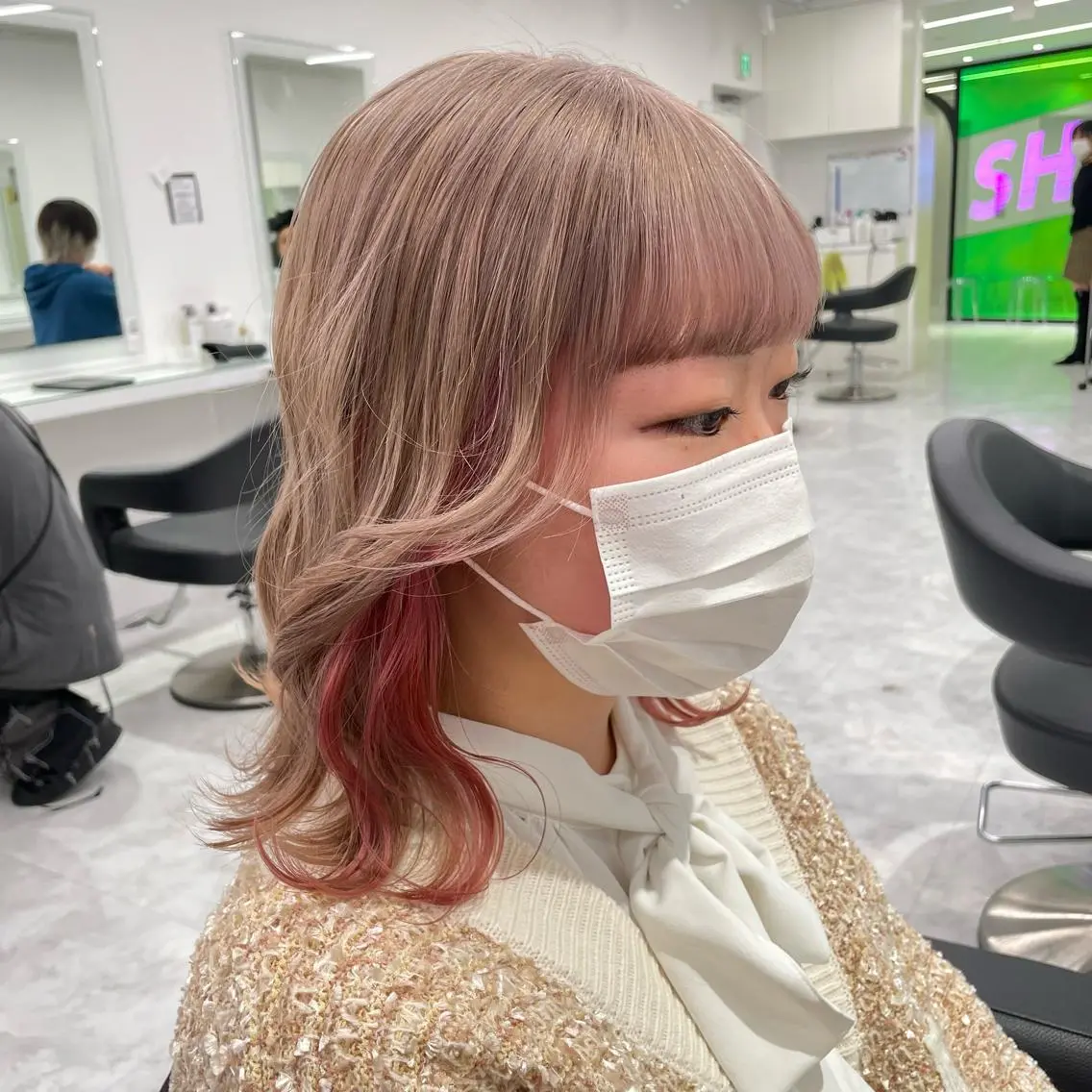 ロング カラー ヘアカラー トリートメント ヘッドスパ ヘアセット 暖色🩷透明感カラー ♡Maika♡のヘアスタイル
