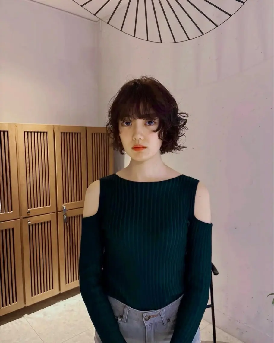 ミディアム パーマ 竹下 浩一のヘアスタイル