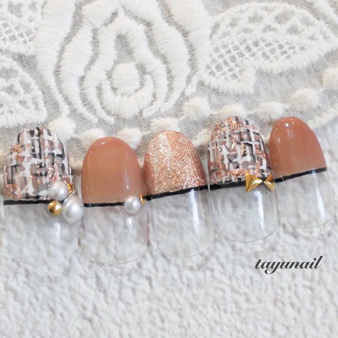 ネイル アートネイル ジェルネイル パラジェル ハンドネイル ネイルサロン 【たゆnail】のネイルデザイン