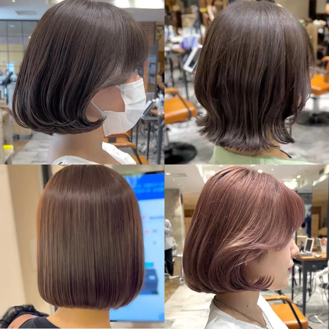 ショート ボブ カット ヘアカラー トリートメント ヘアセット 骨格別小顔カット/ 顔周りカット/金井のヘアスタイル