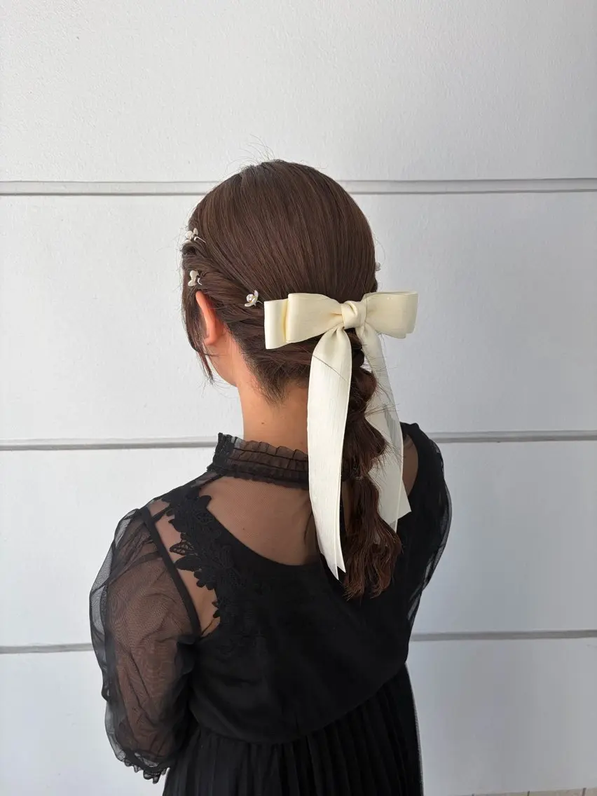 セミロング ヘアアレンジ ヘアセット 髪質改善特化🥣🫧 天神美容室のヘアスタイル