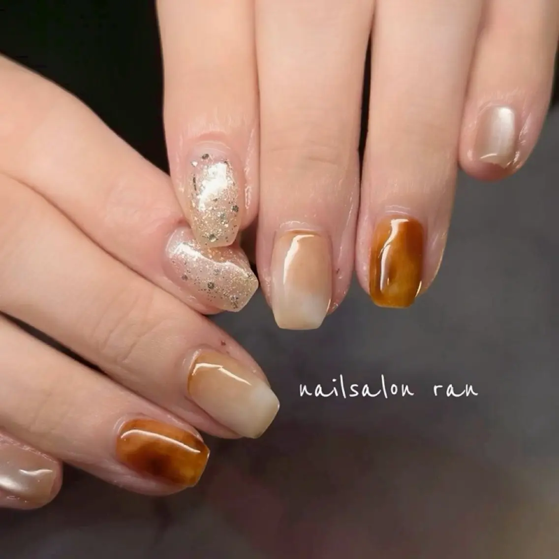 ネイル ニュアンスネイル ハンドネイル ハンドケア nailsalon ranのネイルデザイン