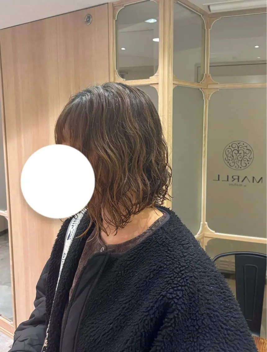 ミディアム ミディアムパーマ Rudder 牛嶋のヘアスタイル