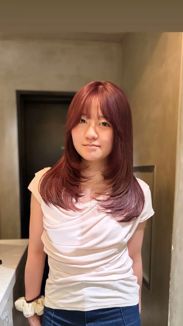 ロング カラー カット ヘアカラー トリートメント タナカ カナ🫧のヘアスタイル