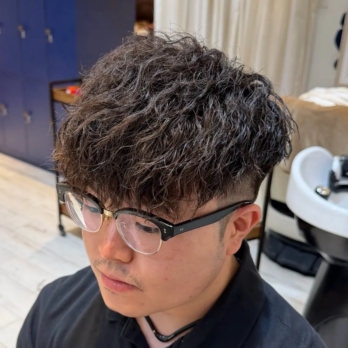 ショート パーマ メンズ メンズパーマ カット 吉田 新平のヘアスタイル