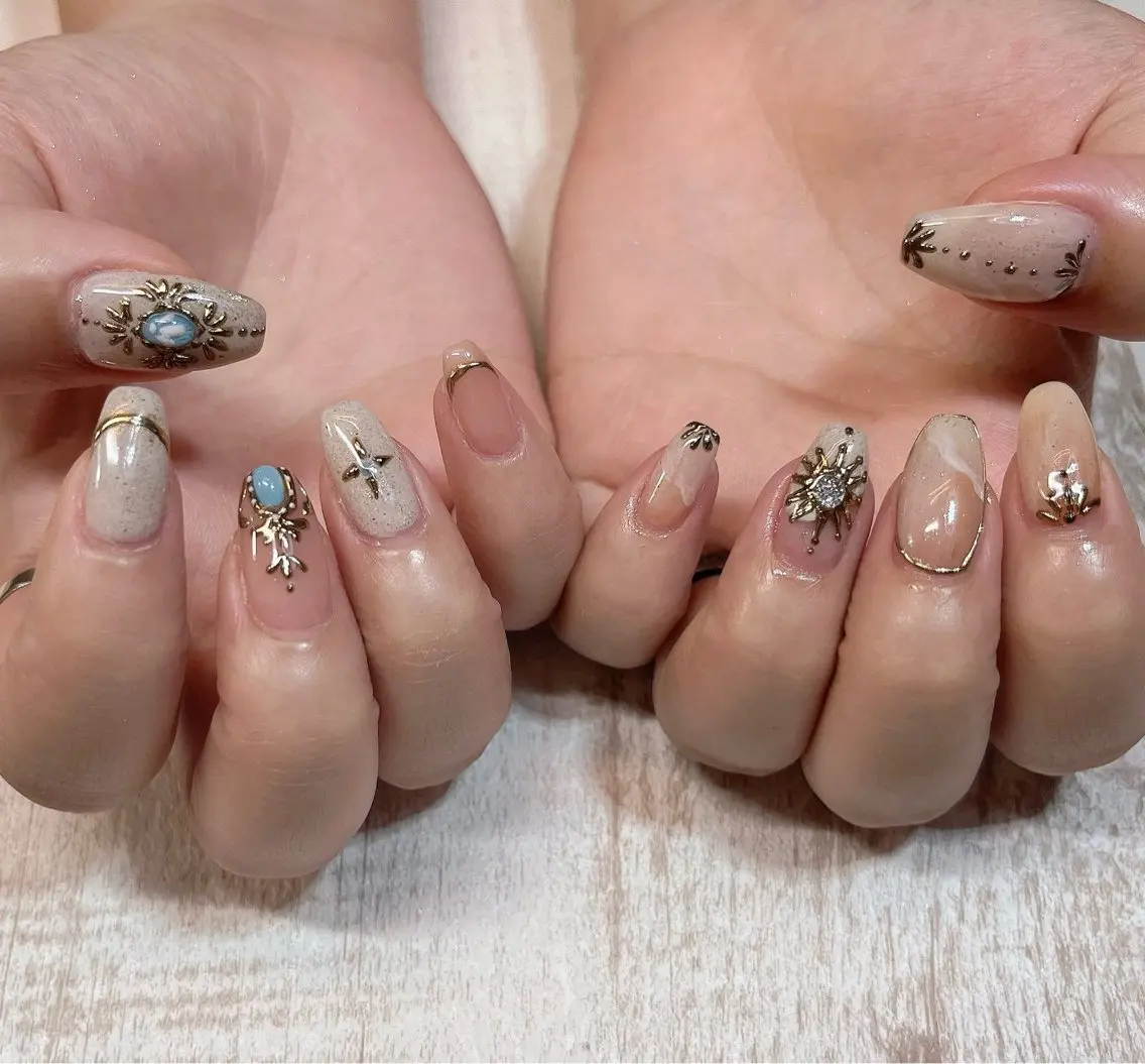 🌸アート持ち込みデザイン150分+甘皮ケア+保湿オイルの写真