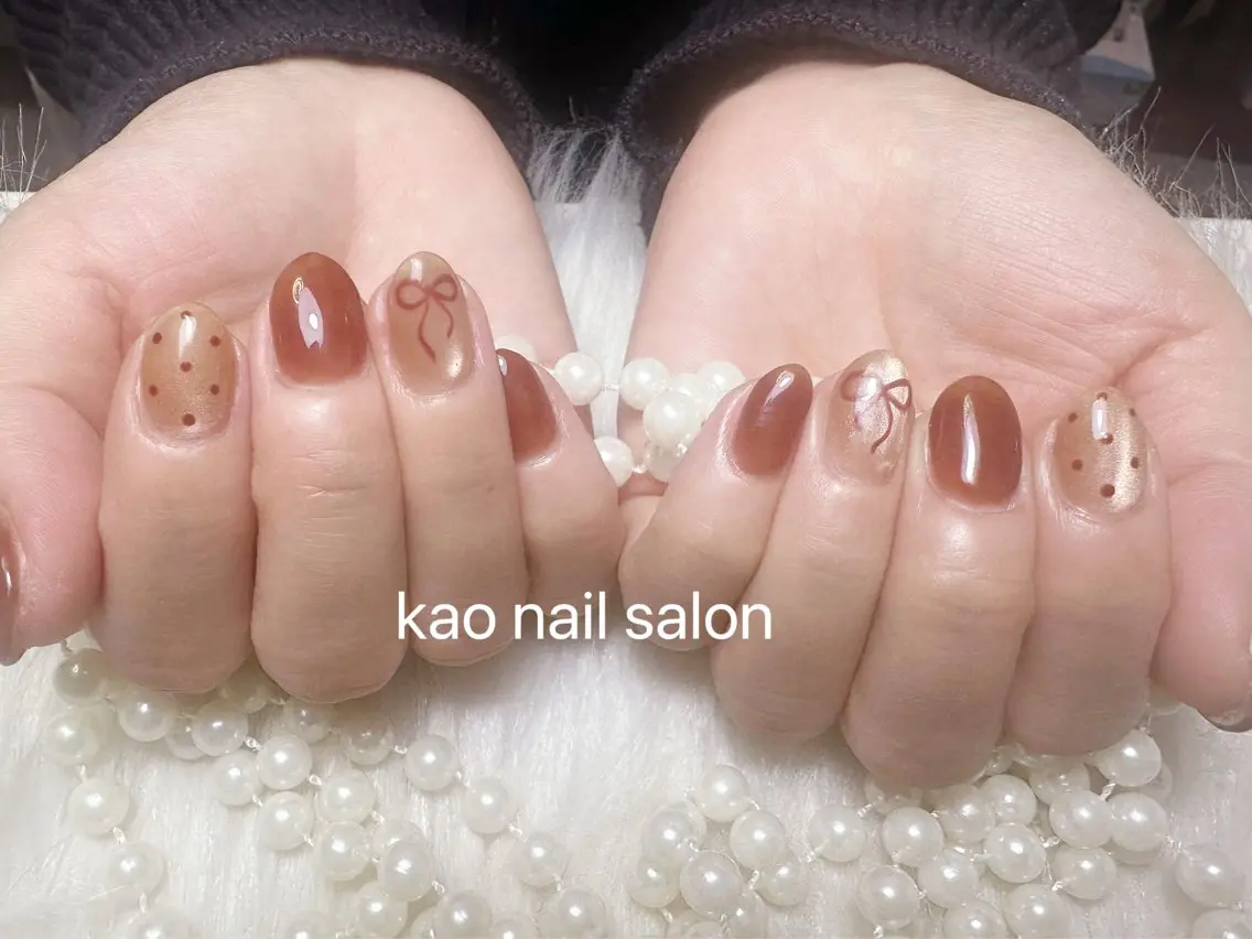 ネイル ハンドネイル kao nail マグネット/長さだしのネイルデザイン