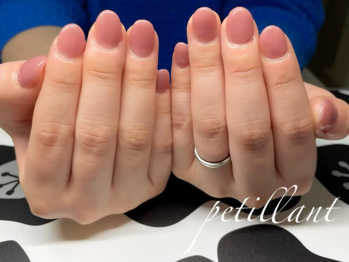 ネイル ピンク ハンドネイル ハンドケア nail salon petillantのネイルデザイン