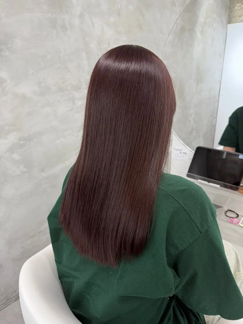 ロング カラー カット ヘアカラー トリートメント yuuna ✮ door whiteのヘアスタイル