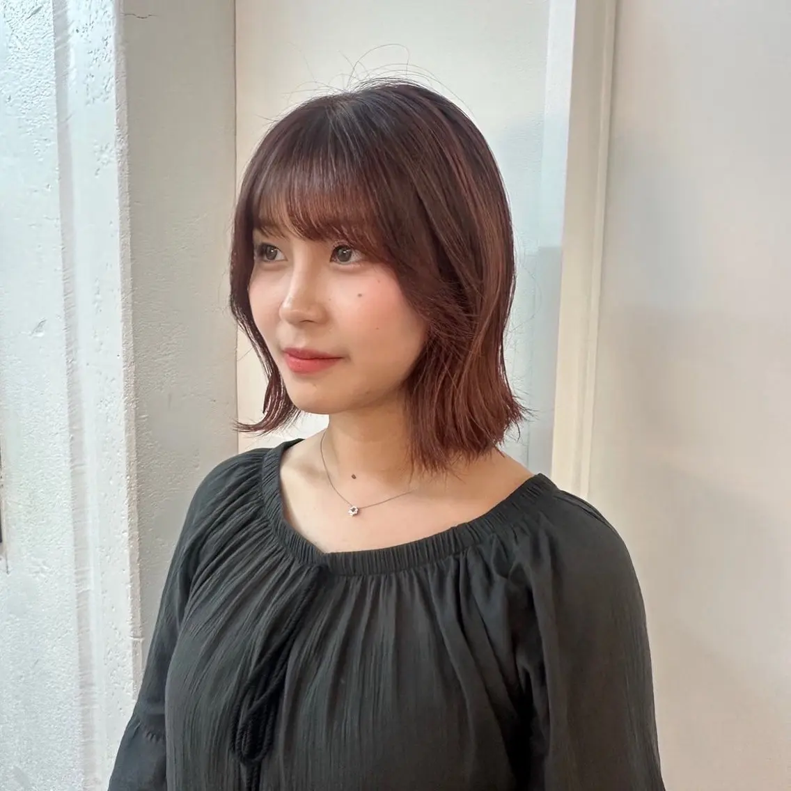 ミディアム カラー ヘアカラー トリートメント aoi🍀暖色 /透明感カラー♡のヘアスタイル