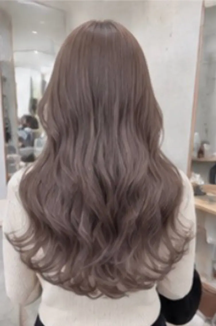 ロング カラー ヘアカラー 韓国×艶ハイトーンが かわいい✨️リオ🍒のヘアスタイル