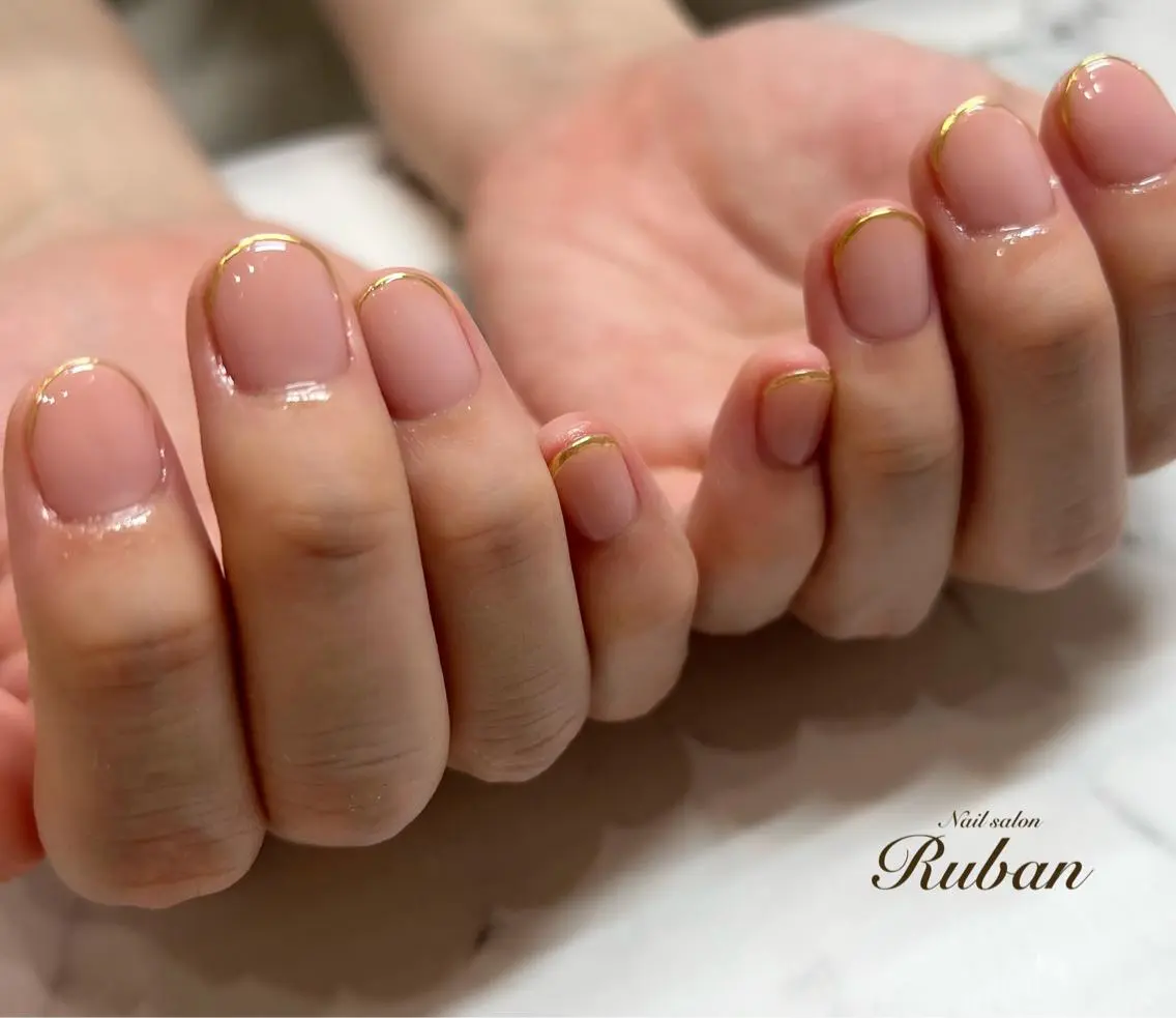 ネイル フレンチネイル ミラーネイル ブライダルネイル Nail salon Rubanのネイルデザイン