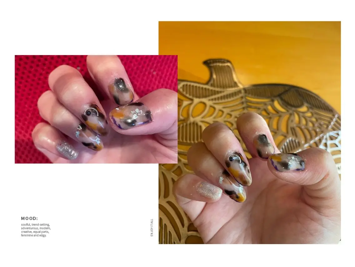 ネイル ジェルネイル ハロウィン ニュアンスネイル NAIL★M 真紀のネイルデザイン