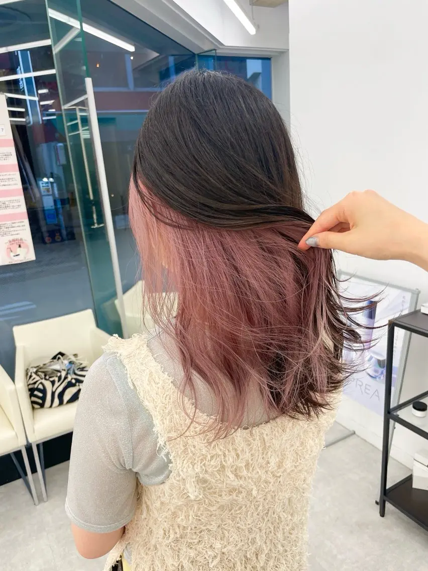 セミロング カラー ヘアアレンジ ブリーチ ヘアカラー トリートメント 【Sweep】おじま のぞみのヘアスタイル