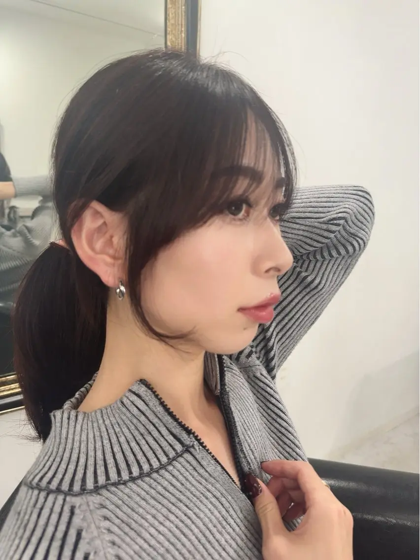 前髪カット【顔まわり】＋カラー＋2stepケアトリートメントの写真