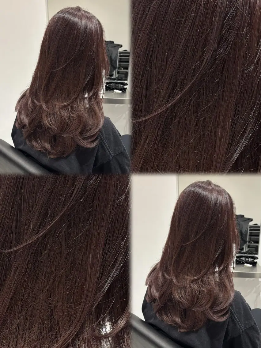 ロング カラー ベージュカラー ブリーチ ブラウンカラー ケアブリーチ カシス カット ヘアカラー トリートメント 🎀韓国ヘア× 透明感カラー🎀正源のヘアスタイル