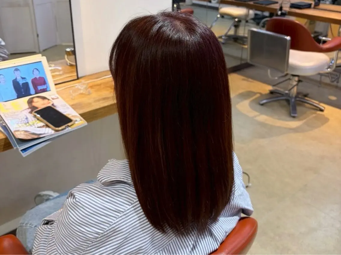 セミロング カラー ヘアカラー 松本 ひなたのヘアスタイル