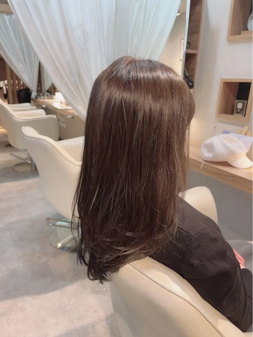 【前髪カット付き🏷️】アディクシーカラー➕Aujua2step(サッシェプレゼント🎁)の写真