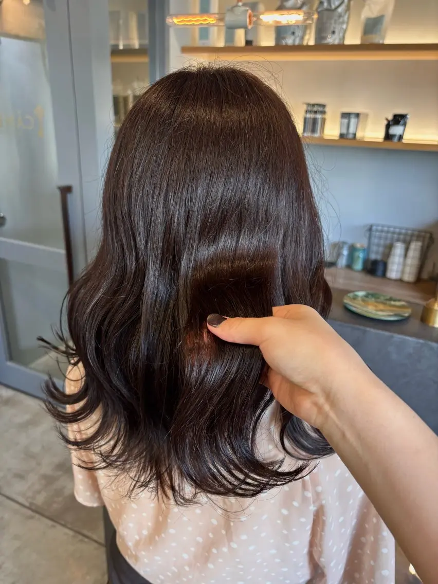 似合わせカット+艶カラー+髪質改善ヘアエステの写真