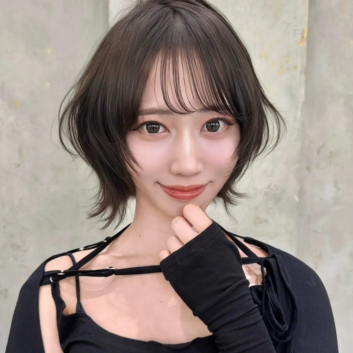 ショート ボブレイヤー ボブ 韓国風ヘア レイヤーカット カット ヘアカラー トリートメント 本田 奈穂美のヘアスタイル