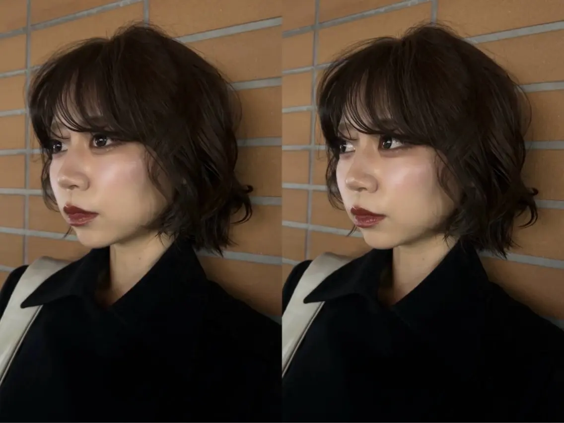 ショート カラー ヘアカラー トリートメント momona english okのヘアスタイル