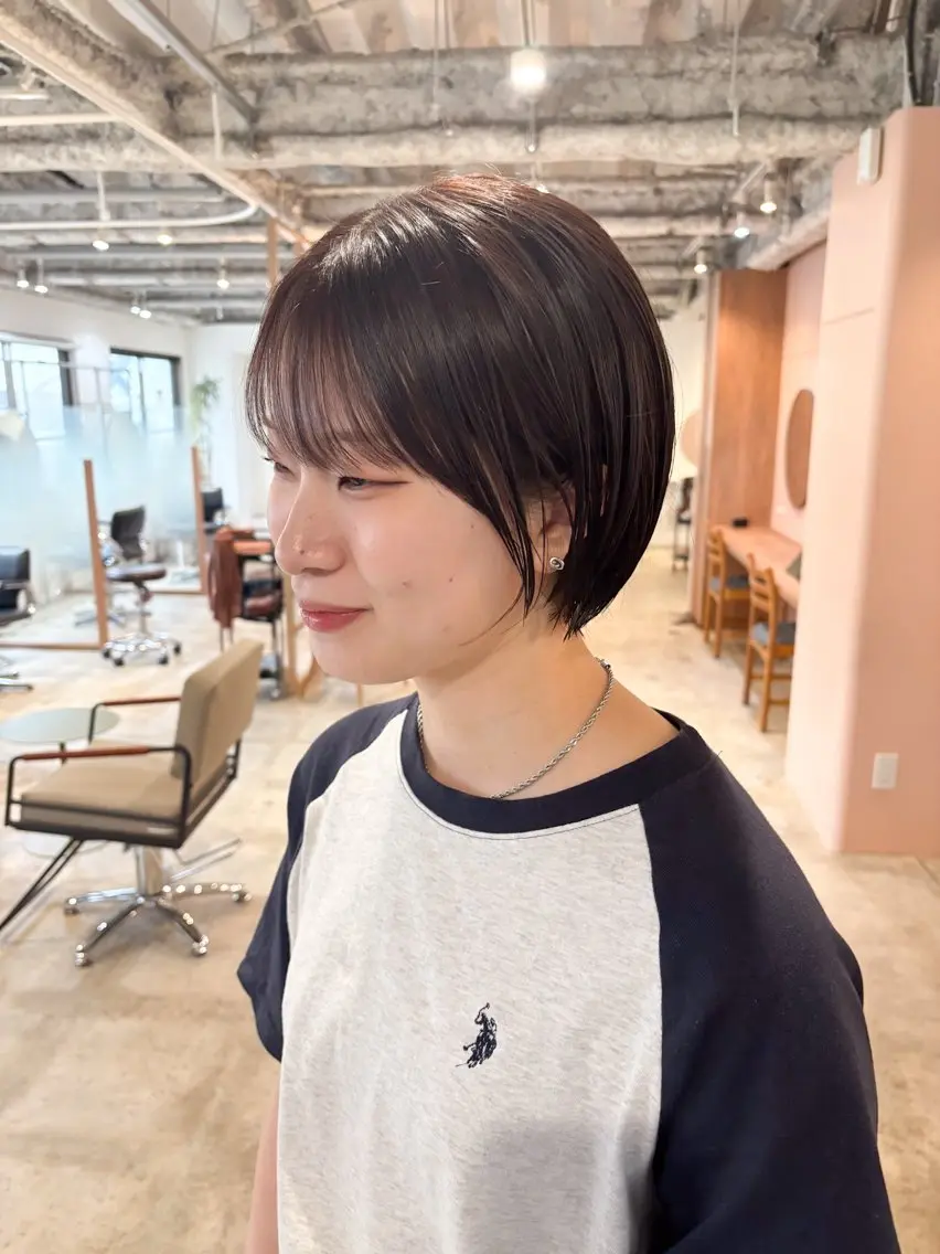 ショート カラー ショートボブ ボブ ショートヘア カット ヘアカラー トリートメント Takuma Suzuki中目黒のヘアスタイル