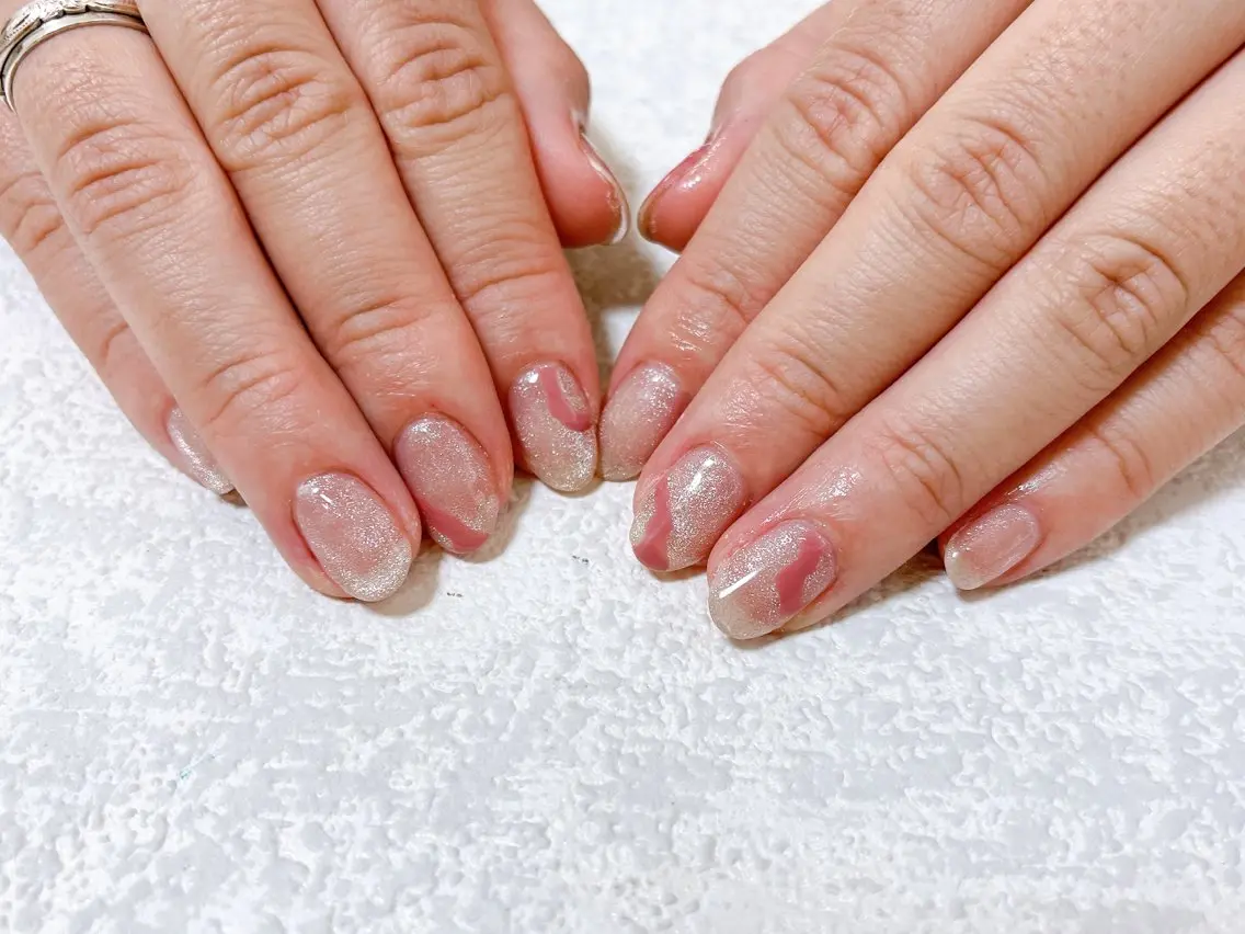 ネイル オーロラネイル フットネイル フレンチネイル ジェルネイル 韓国ネイル ハンドネイル mogunail &blowのネイルデザイン