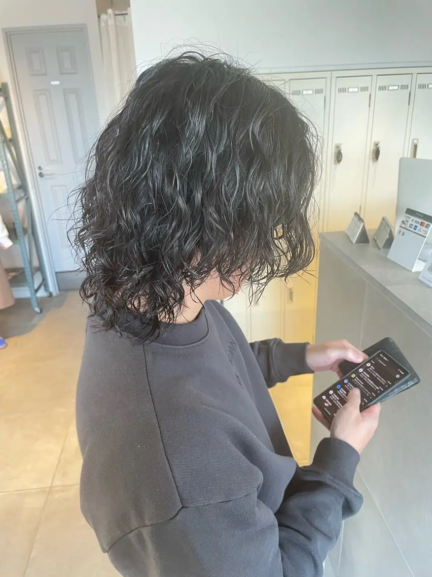 セミロング パーマ メンズ 辻堂メンズ特化 YU-YAのヘアスタイル