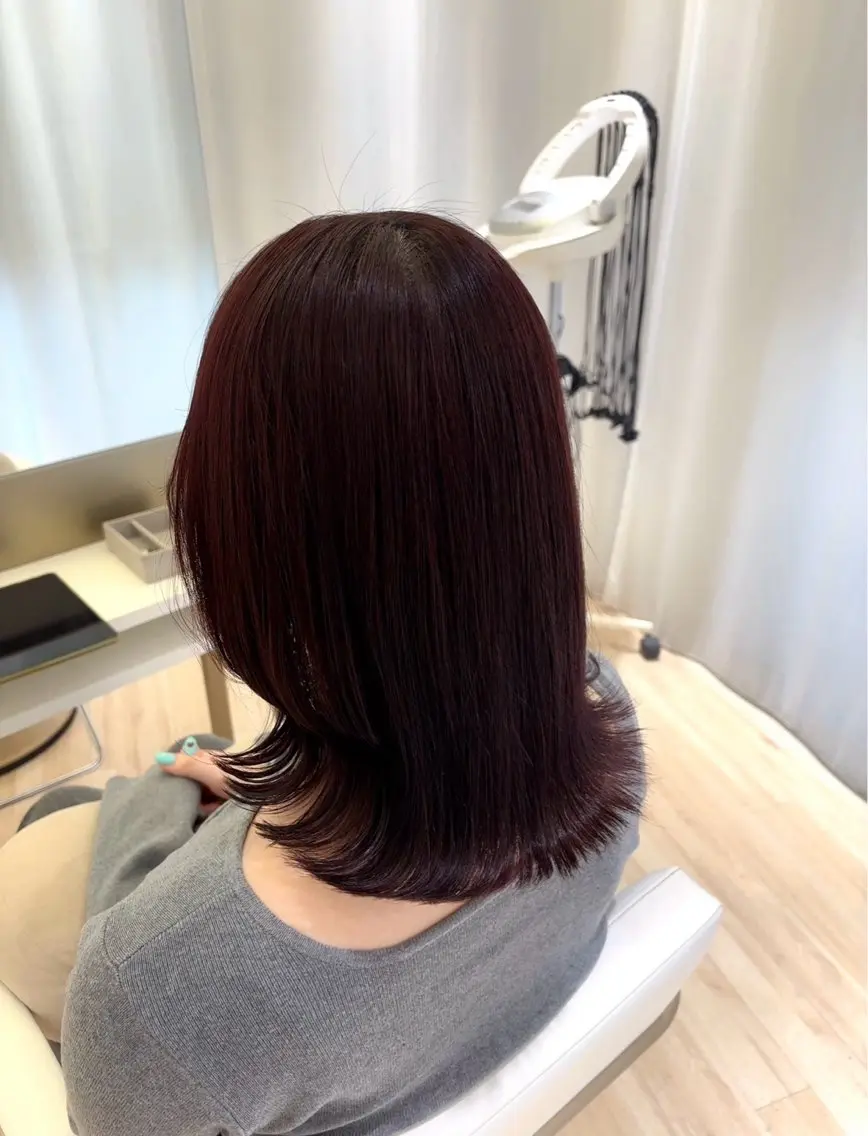 ミディアム カラー ヘアカラー ParveMix 岡本えりかのヘアスタイル