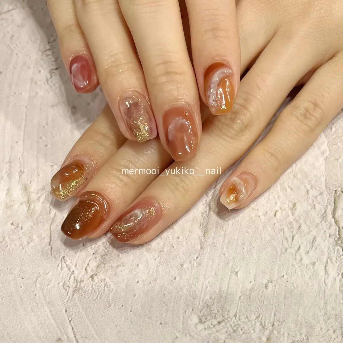 ネイル アートネイル クリアネイル ジェルネイル キラキラネイル 韓国ネイル mermooi nailのネイルデザイン