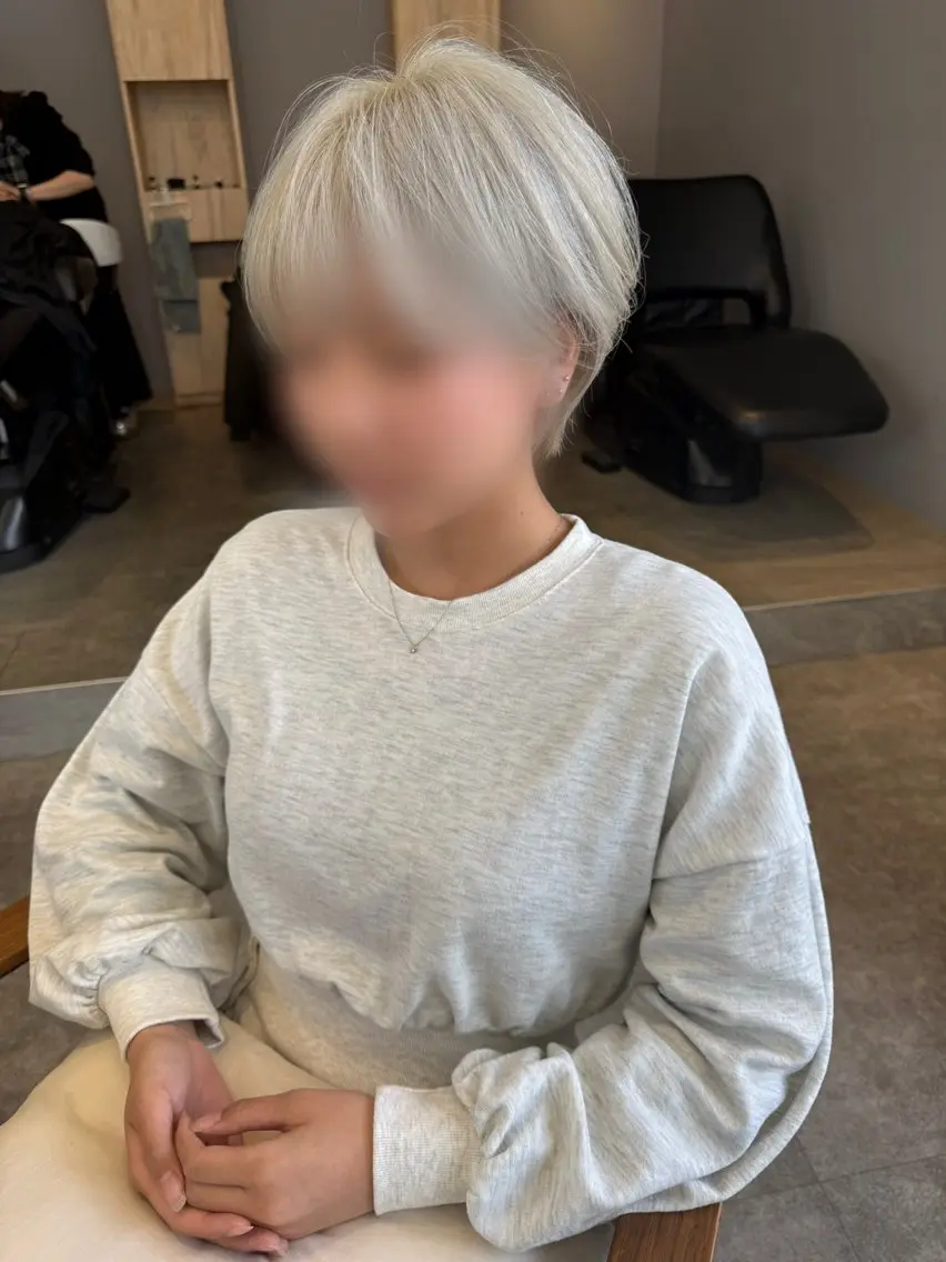 ショート カット ヘアカラー トリートメント 赤み消し×髪質改善 🍏上田晃司のヘアスタイル