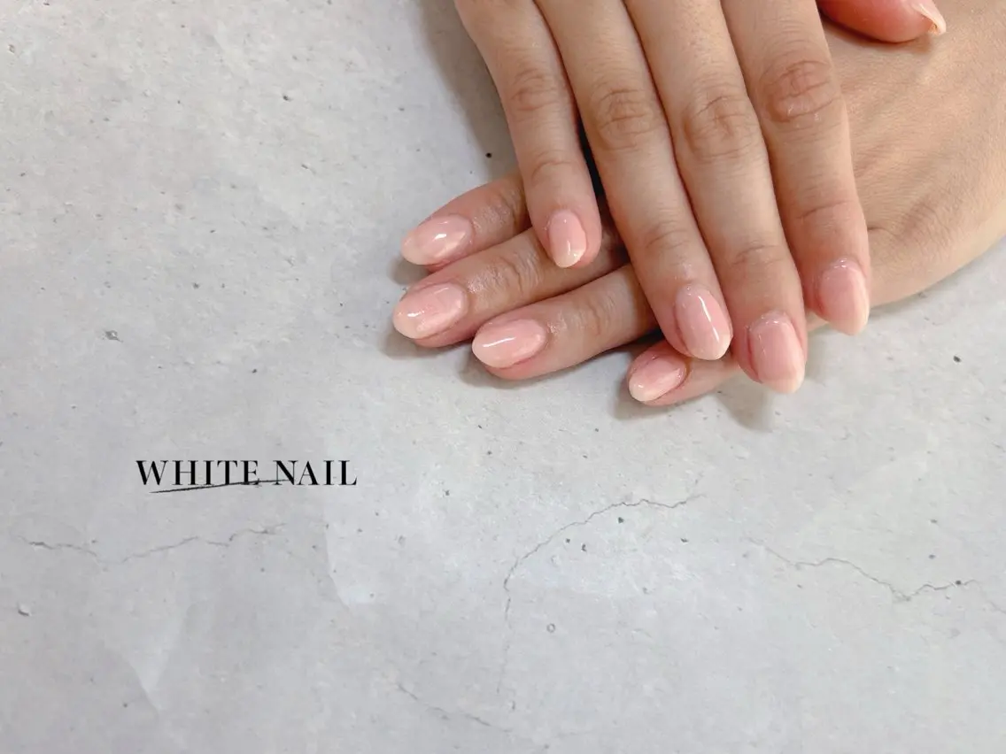 ネイル ピンク ハンドネイル WHITE NAIL ホワイトネイルのネイルデザイン
