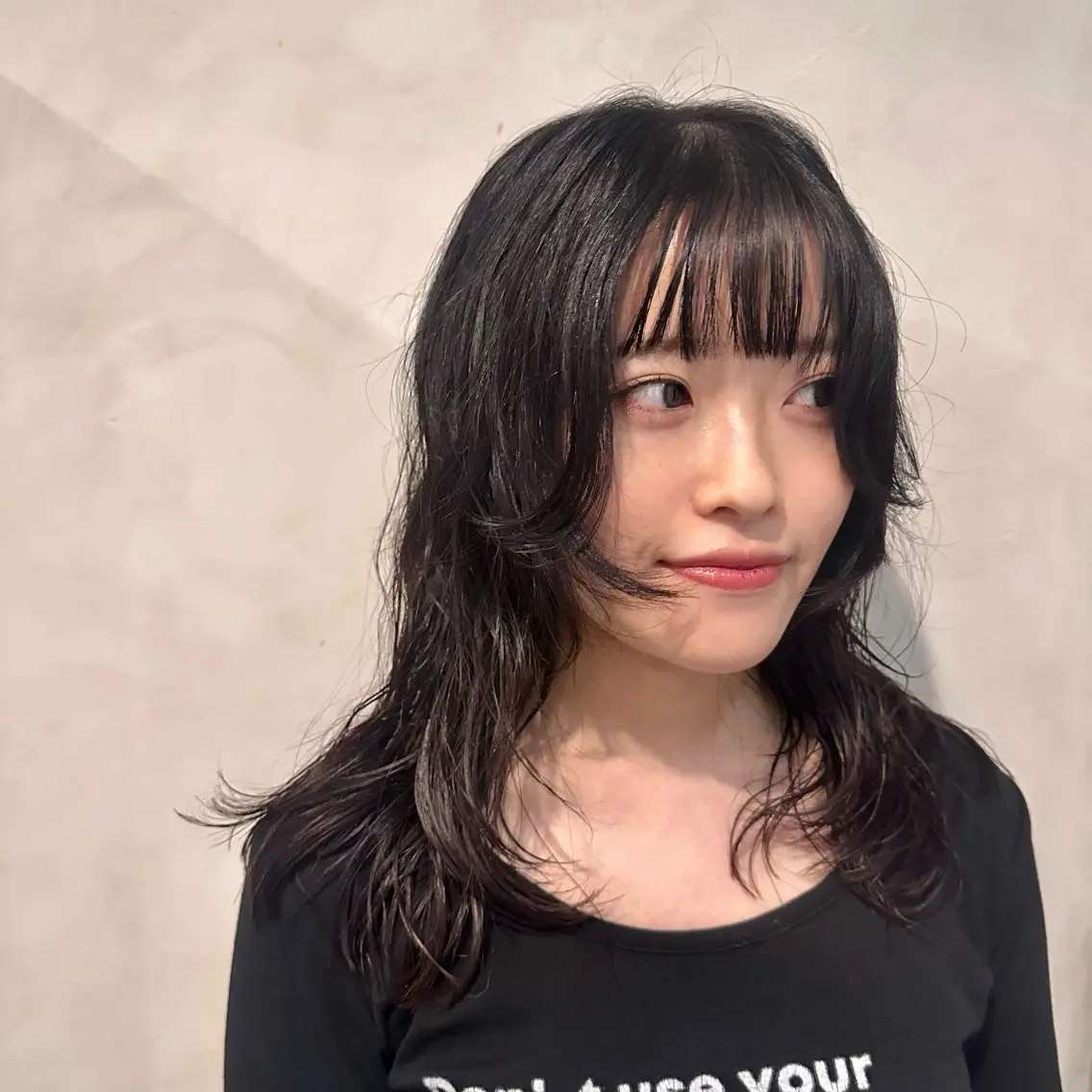 セミロング パーマ セミロングパーマ レイヤーカット ウルフカット Yuki☺︎パーマ レイヤーカットのヘアスタイル