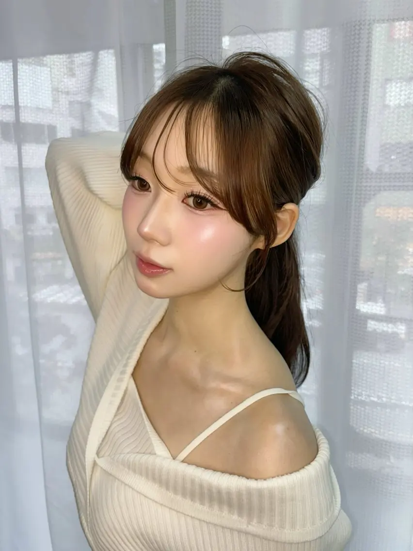 🪽韓国風顔まわりカット+艶髪カラー🪽+1Stepトリートメント【1 日 3名様限定】/池袋の写真