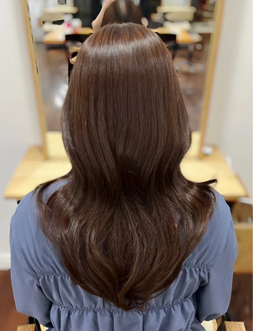 ロング ヘアカラー 🎀仙台/レイヤー /暖色/ありさ🎀のヘアスタイル
