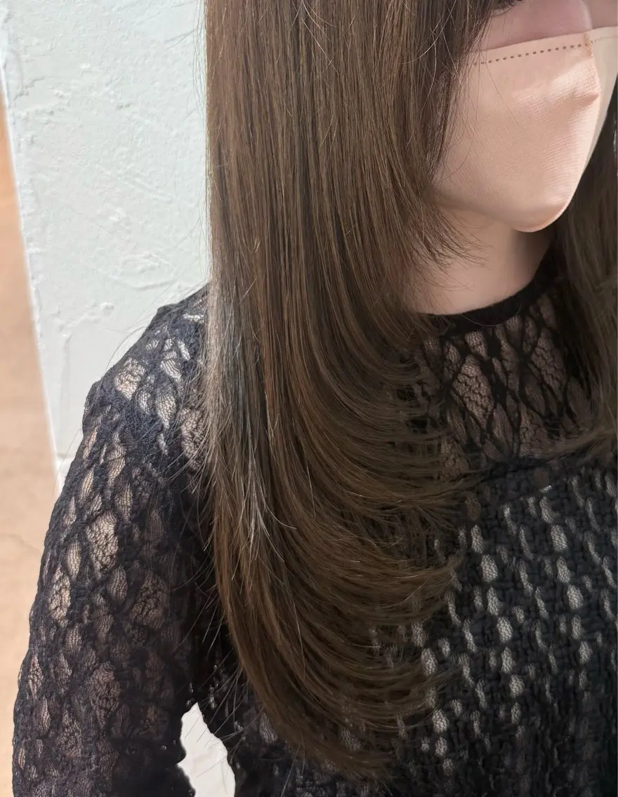 セミロング カラー カット ヘアカラー Hikari／暖色／ ブラウンカラー🤍のヘアスタイル