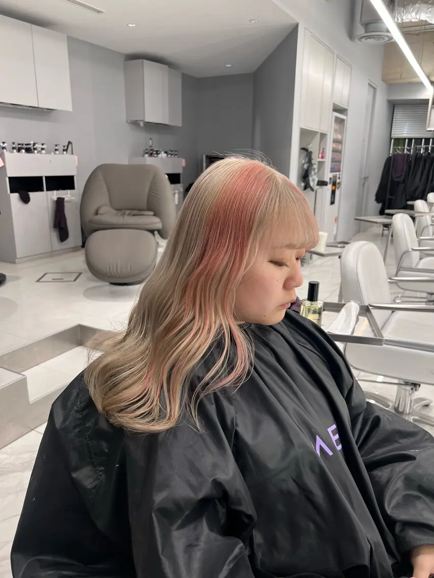 ロング カラー ヘアアレンジ ヘアカラー kayo吉祥寺カラー モデル募集中✨のヘアスタイル