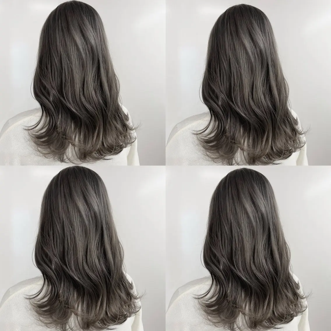 ミディアム ヘアカラー トリートメント ヘッドスパ 透明感♡グレージュ ♡ミルクティー♡のヘアスタイル
